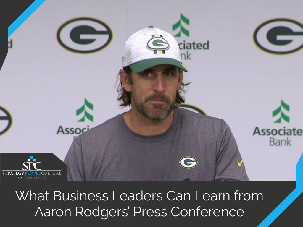 what business leaders can learn from aaron rodgers press conference